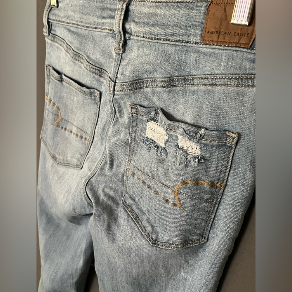 American Eagle Ne(x)t Level Stretch Distressed Skinny Jeans 6 - Picture 4 of 8